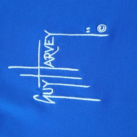 GUY Harvey Fishing Salt Water Fishing Outdoor Blue 2 Tone 30th anniversary 2XL - Picture 2 of 9